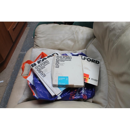 357 - BAG OF OLD PHOTOGRAPHIC PAPER