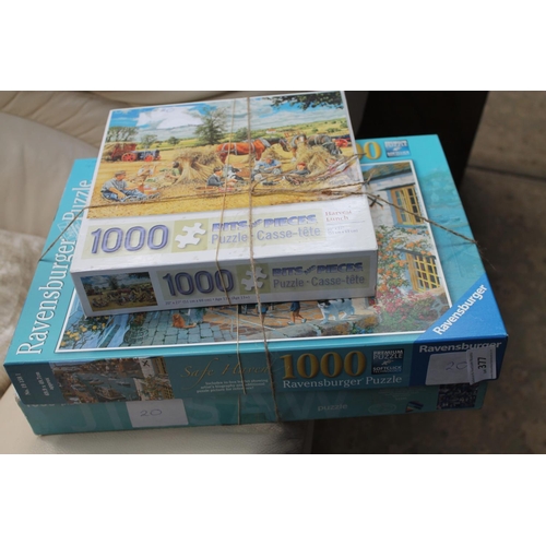 377 - 3 X BOXED JIGSAW PUZZLES