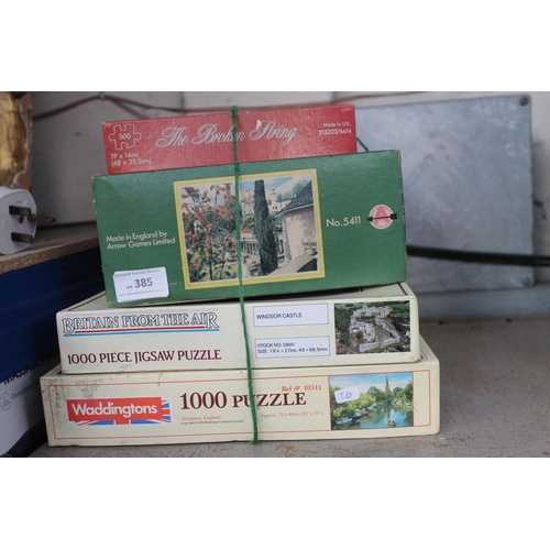 385 - 4 X BOXED JIGSAW PUZZLES