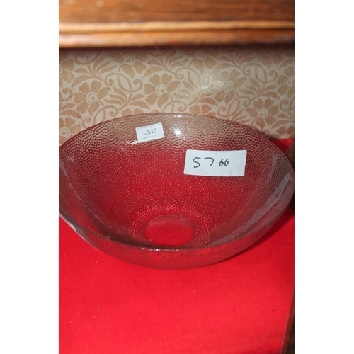 515 - LARGE GLASS PIMPLE BOWL