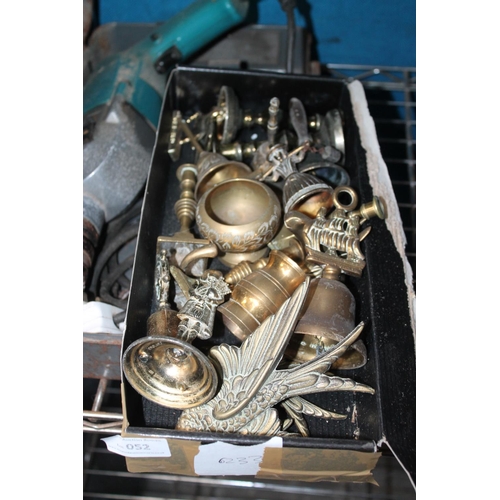 52 - BOX OF BRASSWARE