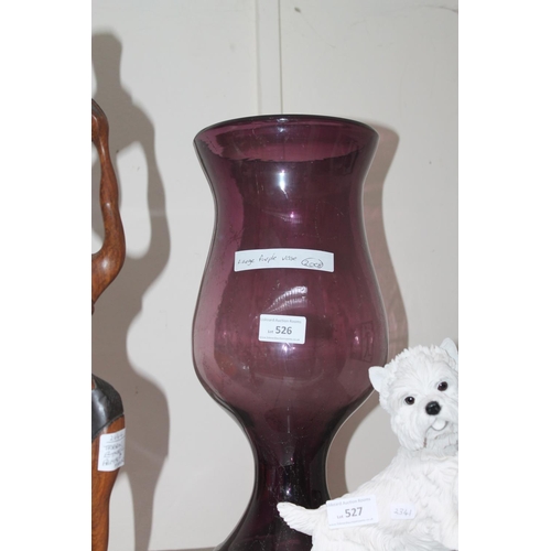 526 - LARGE PURPLE VASE