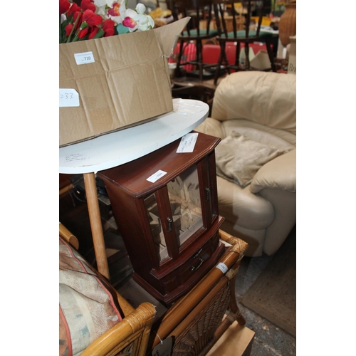 709 - MAHOGANY JEWELLERY CABINET