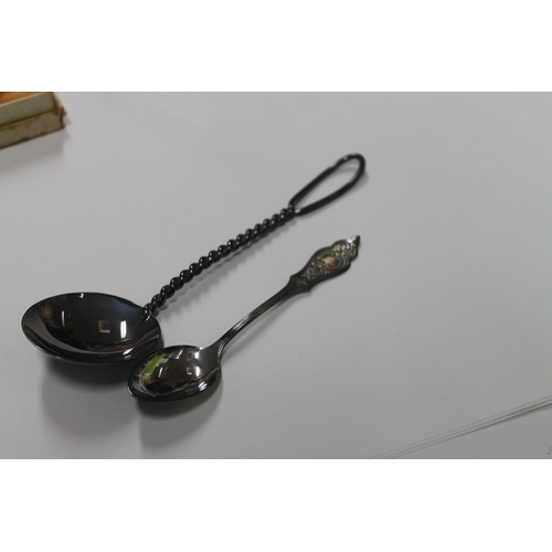 117 - 800PT SILVER 6 INCH SPOON AND GHB 90  SMALLER SILVER SPOON (4.5 INCH)  BOTH BOXED 
37.88G