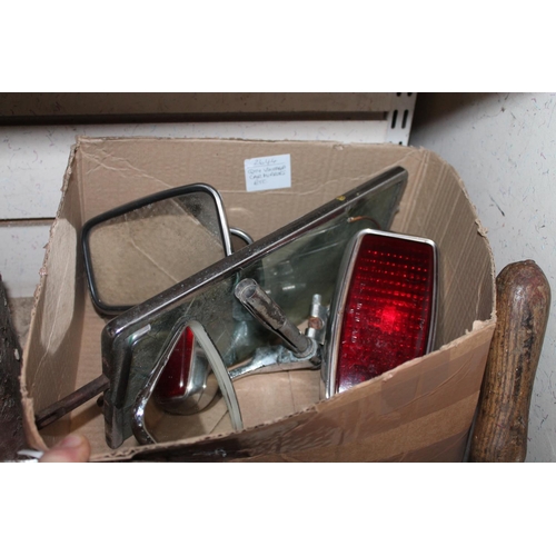 129 - QUANTITY OF VINTAGE CAR MIRRORS