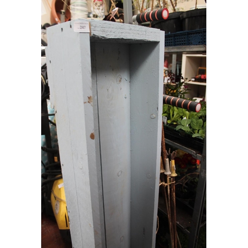 247 - LARGE WOODEN OBLONG PLANTER