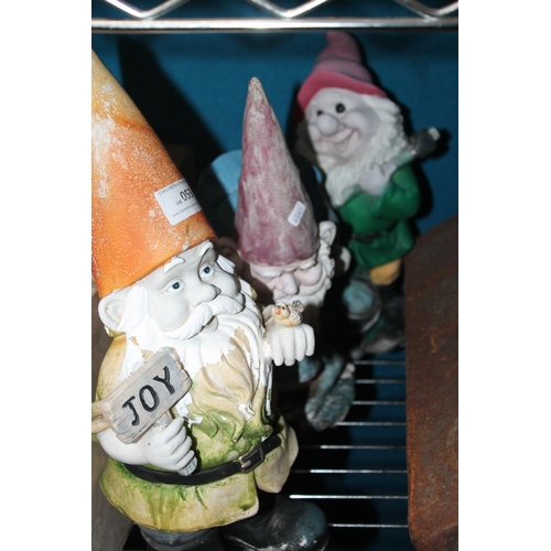 53 - 3 X RESIN GARDEN GNOMES