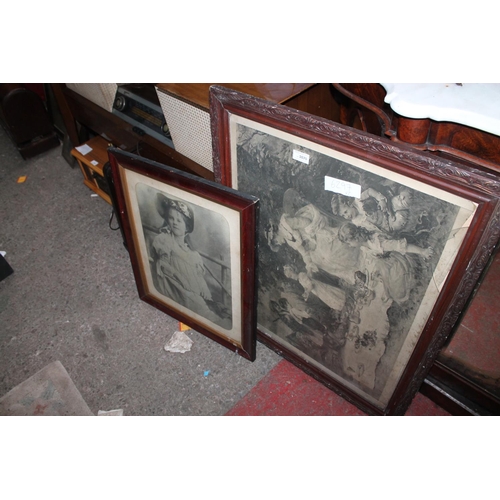 1070 - 2 X VICTORIAN GLAZED AND FRAMED PRINTS