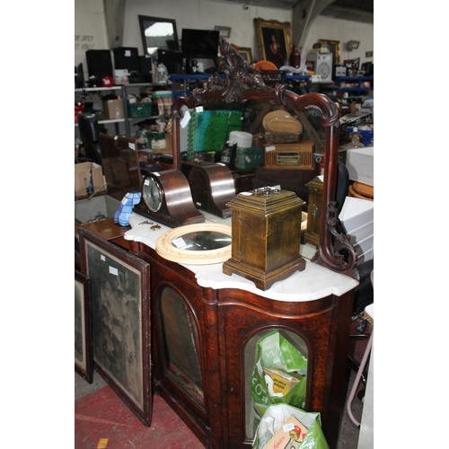 1071 - 1850s/60s VICTORIAN MARBLE TOPPED CHIFFONER MIRRORED BACK