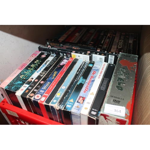 364 - BOX OF DVDs