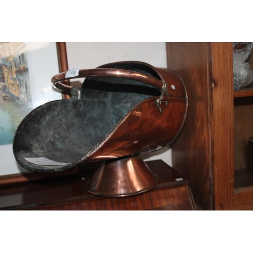 510 - COPPER HELMET COAL SCUTTLE