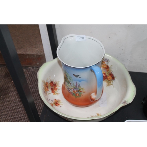 708 - WASH JUG AND BOWL