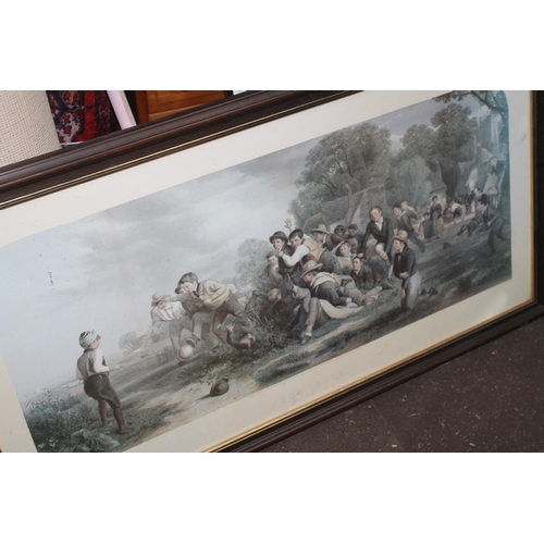 777 - FRAMED AND GLAZED VICTORIAN FOOTBALL PRINT