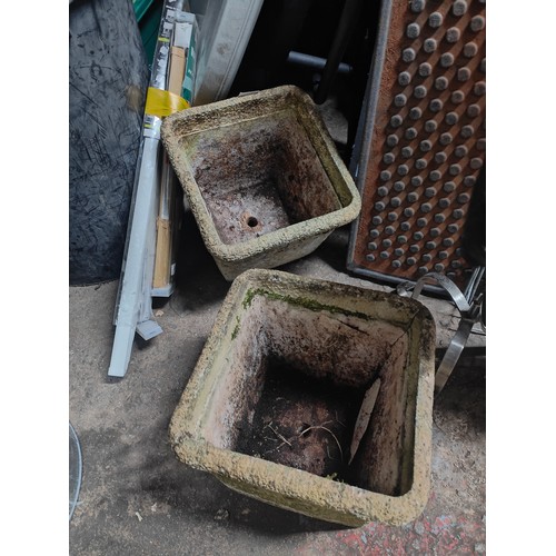 56 - PAIR OF CONCRETE PLANTERS