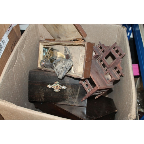 426 - QUANTITY OF VINTAGE WOODEN BOXES, (ALL AS FOUND)