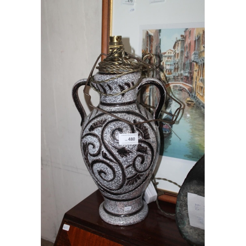 480 - DECORATIVE CERAMIC LAMP BASE