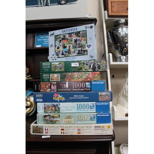 498 - 8 X COMPLETE BOXED JIGSAW PUZZLES