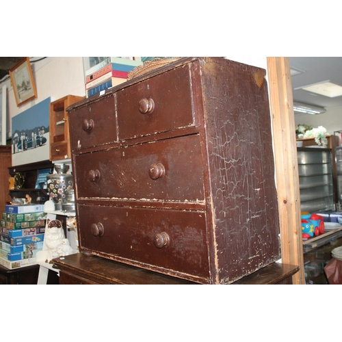 512 - VICTORIAN PAINTED PINE CHEST