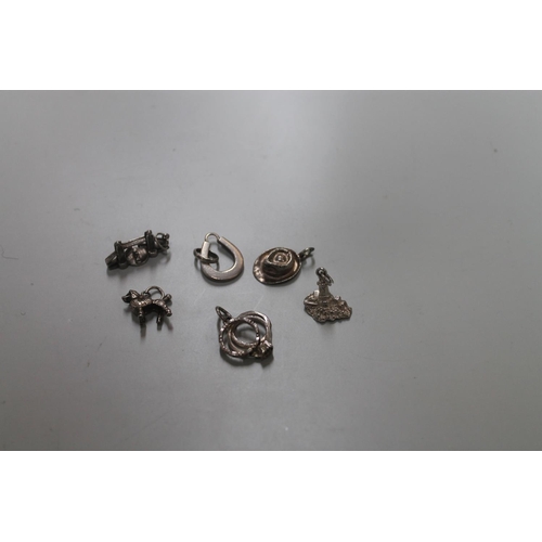 524 - 6 X LARGE 925 SILVER CHARMS