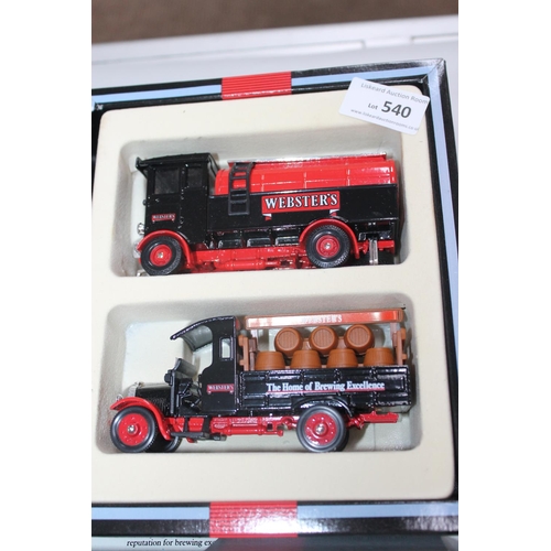 540 - BOXED CORGI COLLECTABLE WEBSTERS VAN SET