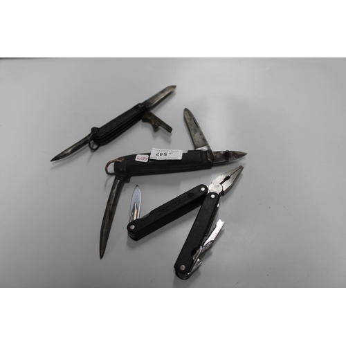 547 - 3 X MULTI POCKET TOOLS