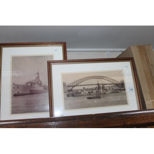 560 - 2 X FRAMED BOAT PRINTS