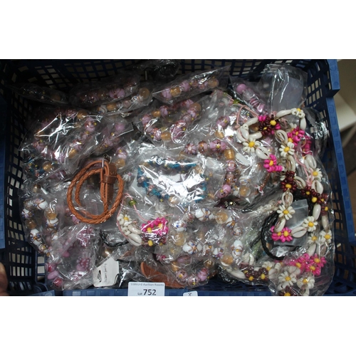 752 - MUSHROOM CRATE OF BRACELETS ETC