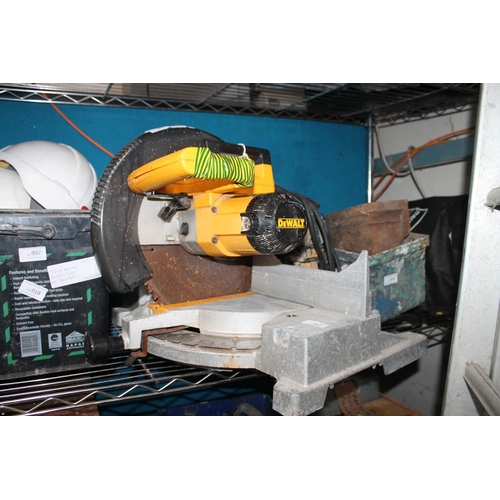 17 - DEWALT DW705 MITRE SAW, WORKING