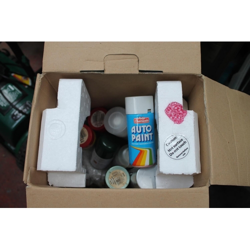 173 - BOX OF CAR AUTO PAINTS