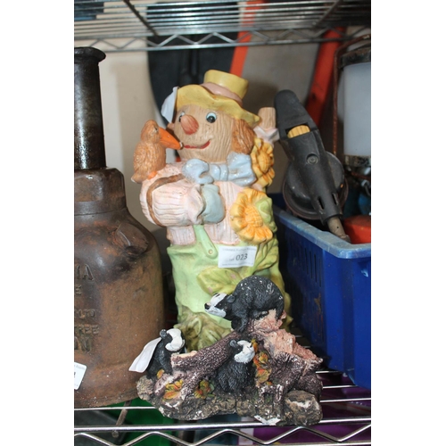 23 - PORCELAIN SCARECROW FIGURE AND ONE OTHER