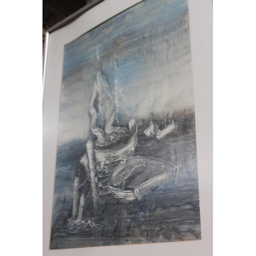 445 - FRAMED PICTURE OF A BOATING SCENE