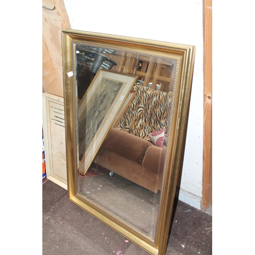 447 - LARGE GOLD FRAMED MIRROR