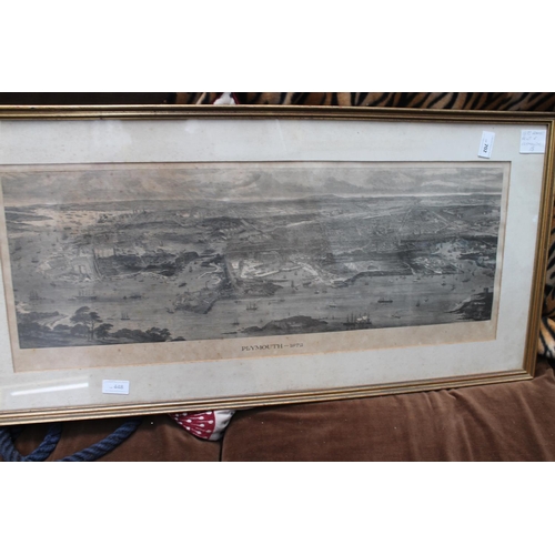 448 - 1872 FRAMED PRINT OF PLYMOUTH