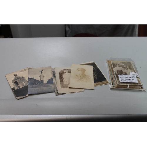 565 - WW1 ERA AND LATER PHOTOGRAPHS AND POSTCARDS