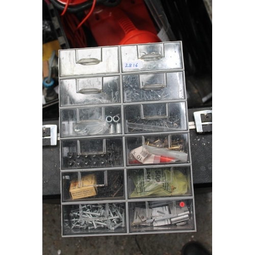 149 - MULTI DRAWER CONTAINING HARDWARE ITEMS