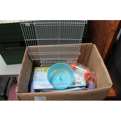 1044 - HAMSTER CAGE AND ACCESSORIES