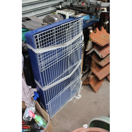 11 - LARGE BLUE AND WHITE INDOOR PET CAGE