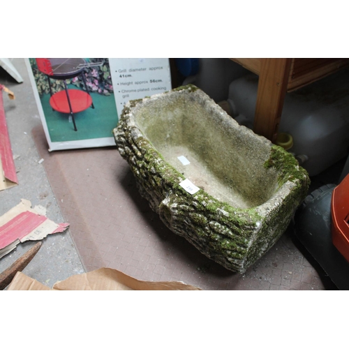 299 - LOG EFFECT CONCRETE PLANTER