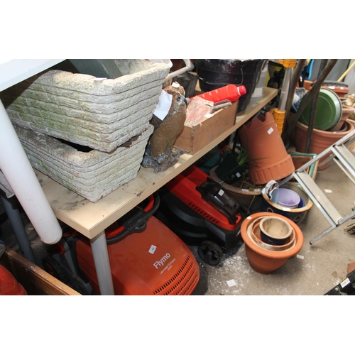 309 - LARGE REFECTORY TABLE ON METAL LEGS