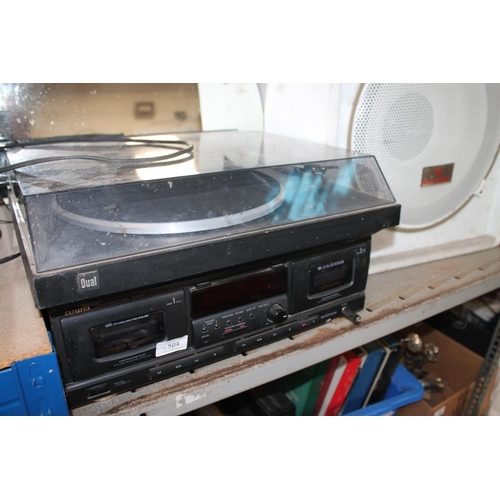 504 - AIWA MUSIC SYSTEM AND A DUAL RECORD DECK