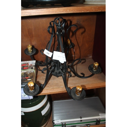 530 - WROUGHT IRON HANGING CEILING LIGHT