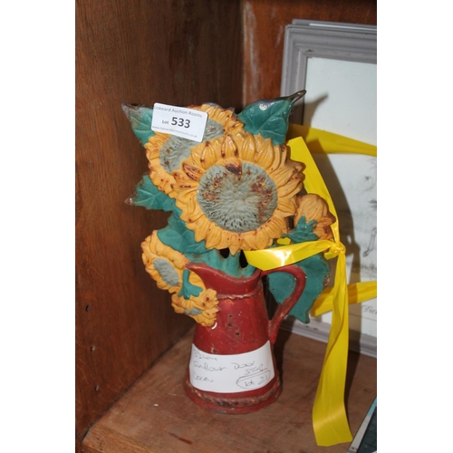 533 - SUNFLOWER CAST IRON DOOR STOP