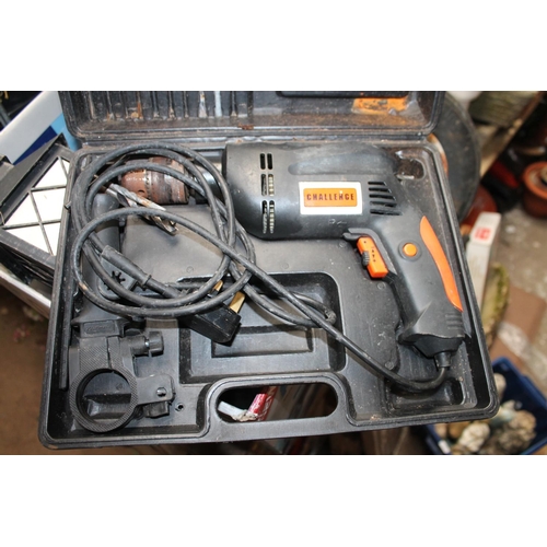 55 - CASED CHALLENGE ELECTRIC DRILL, GOOD WORKING ORDER