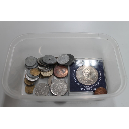 602 - BOX OF ASSORTED COINS