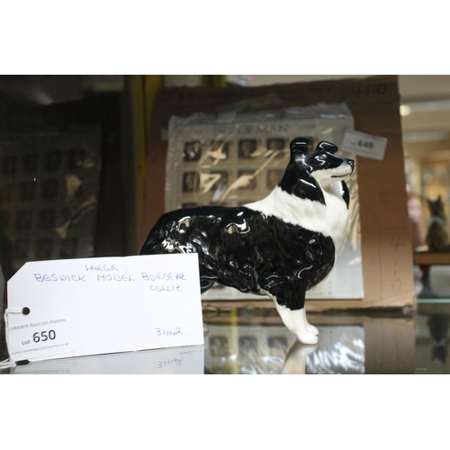 650 - LARGE BESWICK BORDER COLLIE FIGURE