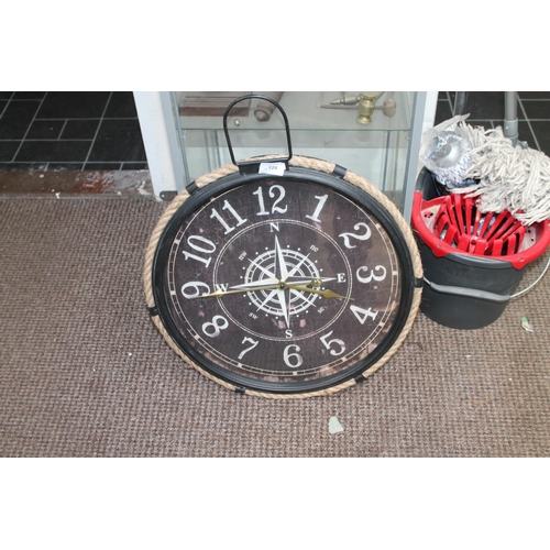 728 - NAUTICAL WALL CLOCK (GOOD WORKING ORDER)