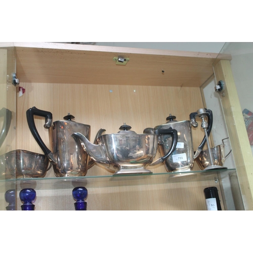 731 - SILVER PLATE COFFEE AND TEA SET