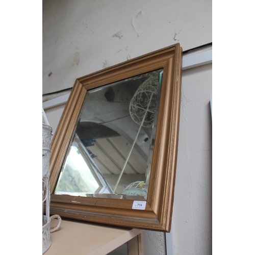 774 - GILT FRAMED WALL MIRROR