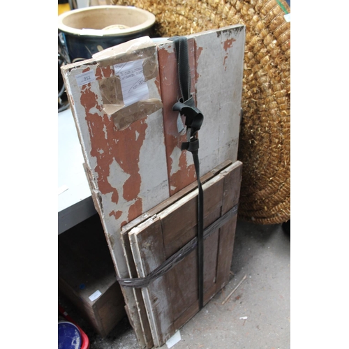 251 - 3 X OLD WOODEN CUPBOARD DOORS