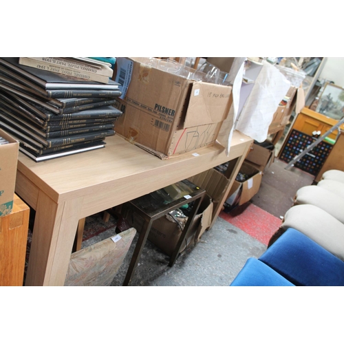 701 - PINE EFFECT DRAW LEAF TABLE WITH 4 CHAIRS